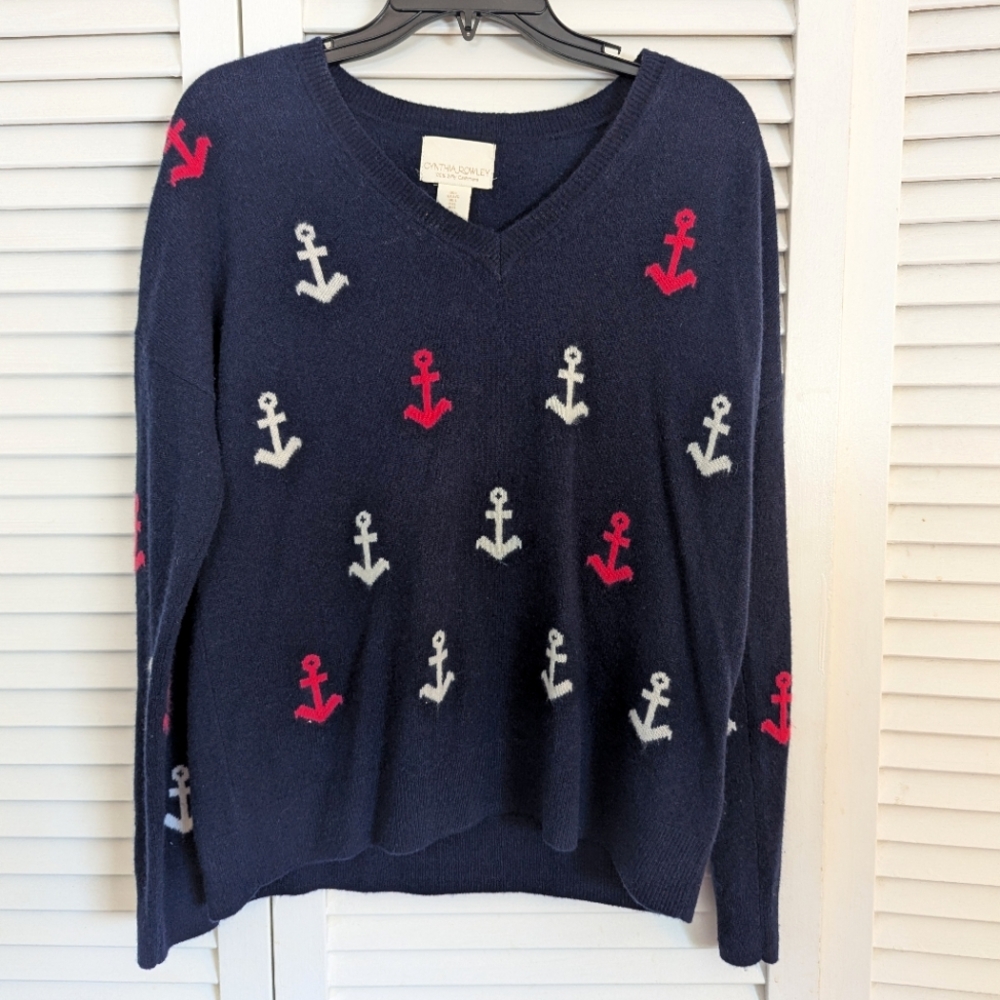 Cynthia Rowley Nautical Cashmere Sweater